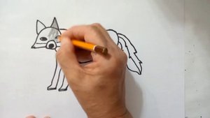 How to draw a wolf. Как нарисовать волка.