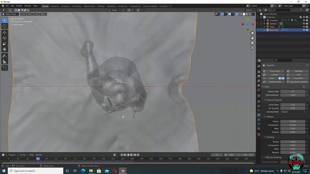 Easy cloth Simulation in Blender 3 0 || Blender Cloth Tutorial смотреть онлайн