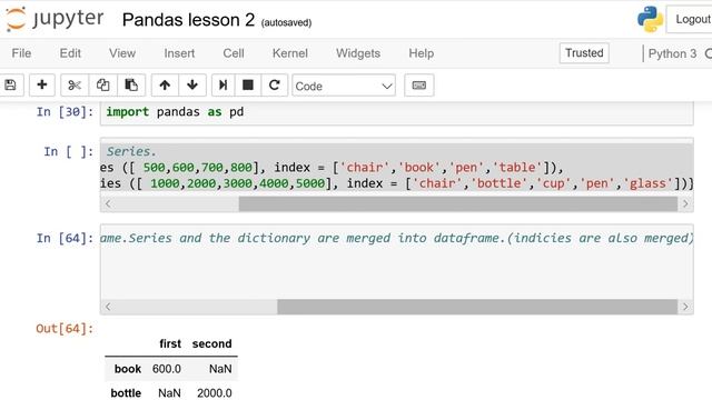 Pandas DataFrame in Python:  Urdu/ Hindi