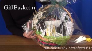 Новогодняя корзина с оформлением. Своими руками