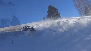 хаповер на снегоходах ручьи и горки Советска