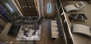 Дизайн интерьера холла второго этажа в загородном доме