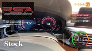 BMW G30 530i 320HP - 450NM Stage 1 | Stock 100-200 km/h: 17.34sec. With 2 people