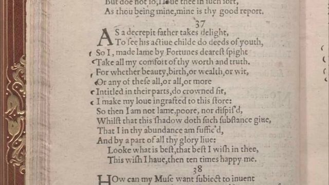 Shakespeare's Sonnet #37: "As a decrepit father takes delight" смотреть онлайн
