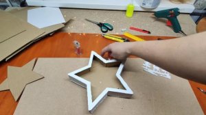 DIY СВЕТИЛЬНИК ЗВЕЗДА СВОИМИ РУКАМИ | Ночник из картона | DIY Christmas Lamp Star