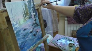 Мастер-класс по живописи «Зимний пейзаж»