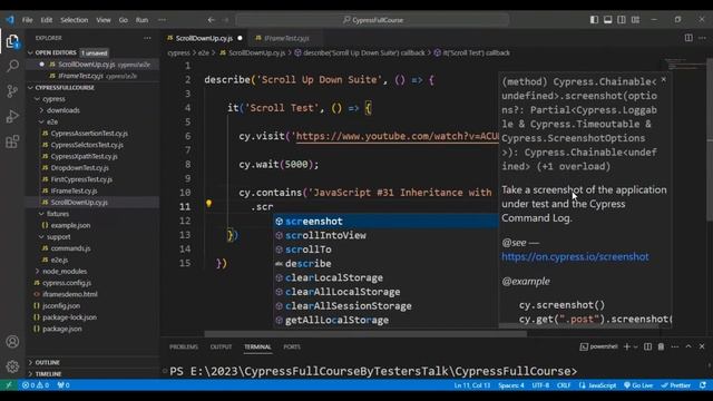 Cypress #20 Scroll Down Up in Automation Testing