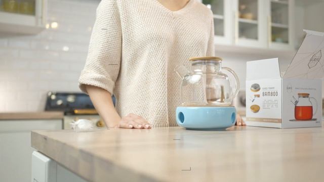 Чайник заварочный с подогревом от свечи на голубой керамической подставке/Видео обзор TeaStar смотреть онлайн