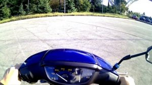 Учусь стантить на скутере