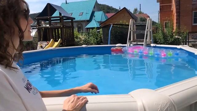 Огромный БАССЕЙН на участке. Плюсы, минусы, как прогревается вода