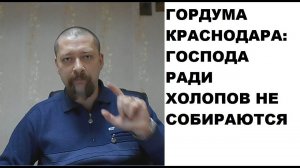 ГорДума Краснодара: вы никто, чтоб ради вас собрание господ собирать!