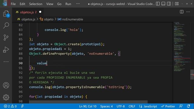 Prototipos en JavaScript | Object.keys() en JavaScript | Object.getOwnPropertyNames() en JavaScript