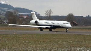 Power and Elegance: Bombardier Global 7500 Take-Off from Bern