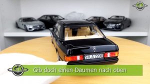 1/18 Norev Mercedes-Benz 190E (W201) in Schwarz LIMITED | Modellauto Neuheiten