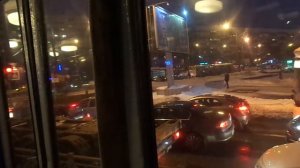 Трамвай Санкт-Петербурга 9-130: ЛВС-86К б.8198 по №60 (08.02.19)