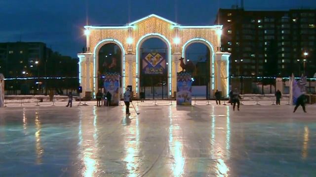 Открытие катка в парке Маяковского смотреть онлайн