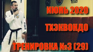 Тхэквондо. Тренировка №3 (29) Июнь. Школа боевых искусств Демида Момота. Тренер Евгений Леонов.