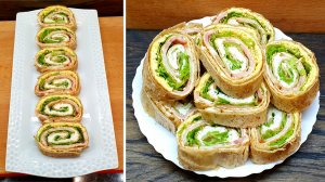 Рулет из лаваша с беконом - просто и вкусно