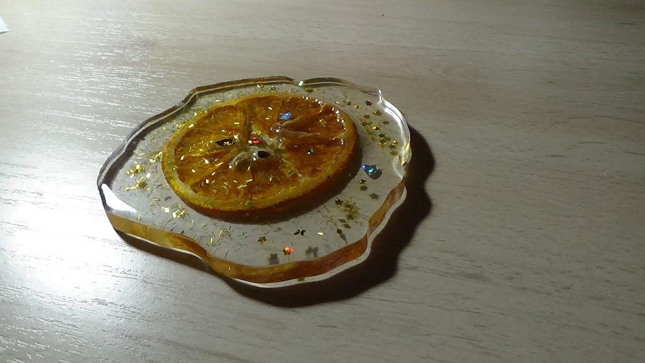 Art Manij #DIY #Подстаканник из эпоксидной смолы Апельсинка