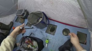 ПЕРВАЯ РЫБАЛКА В 2023  ЗИМНЯЯ РЫБАЛКА С НОЧЕВКОЙ  КАРАСЬ ЗИМОЙ