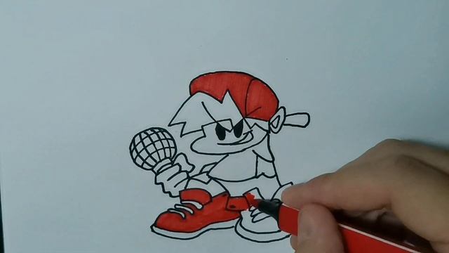 Friday Night Funkin, как нарисовать Boyfriend? Рисуем Boyfriend, главного персонажа из игры FNF. смотреть онлайн