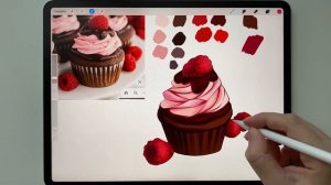 Как нарисовать пирожное в Procreate на iPad. Часть 2. Цвет