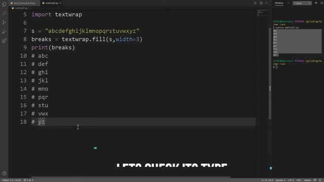 Python Methods Worth Knowing | Textwrap method | 2020