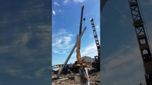 Нулевой цикл. Установка свай с использованием обсадной трубы.