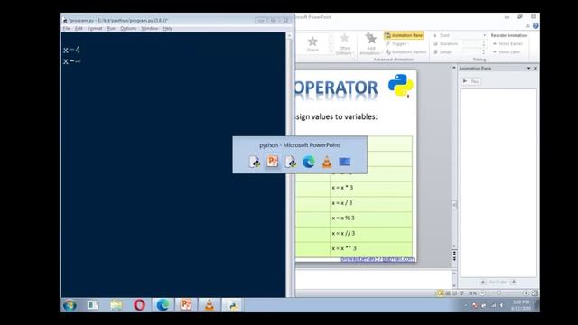 assignment operator in python