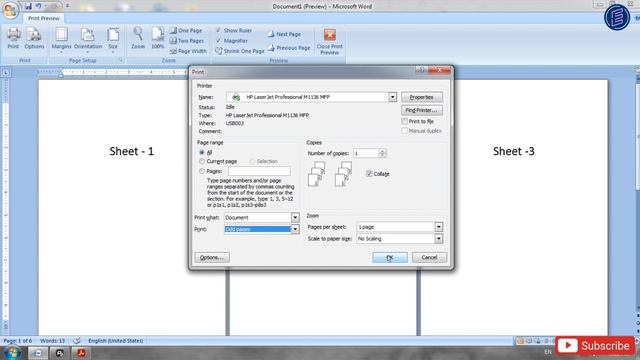 How to print odd & Even pages in MS Office & pdf. File | Both Side printing in your printer in Hind смотреть онлайн