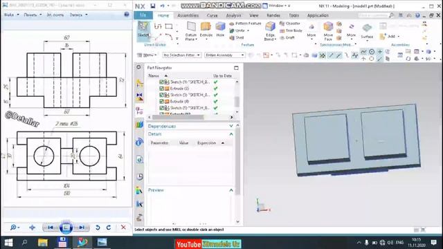 Siemens NX 11.0 dasturini o'rganish cad chizma bilan ishlash 1-dars / Siemens NX 11.0 cad смотреть онлайн