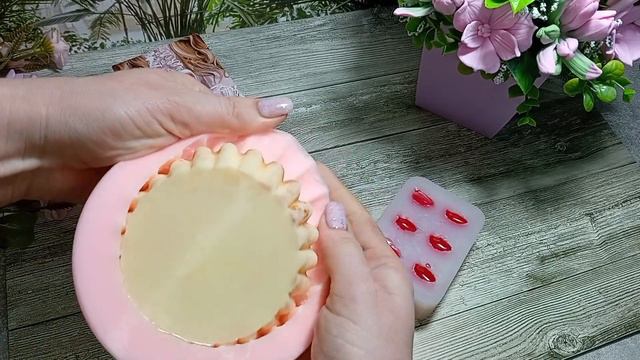 3D тарталетки с малинкой / подготовка к 8 марта / #мылоручнойработы #мыловар #мыловидео