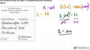 Amount of Stock Solution Needed to Prepare Desired Solution (Part 2)