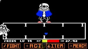 XU! Undertale Hard Mode Sans Fight Phase 1 Completed (xXUndertale51Xx Take) || Undertale Fangame