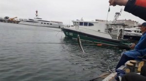 Ловля кефали и первый окунь. Морской порт Сочи
