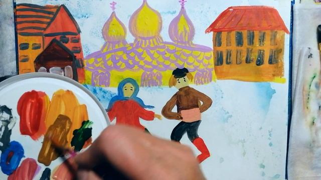 Как нарисовать весёлую картинку. смотреть онлайн