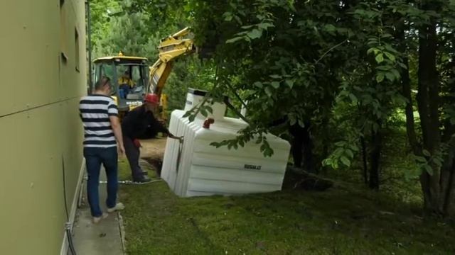 Установка бесшовного пластикового погреба Tingard смотреть онлайн