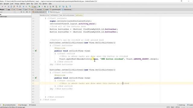 ANDROID Button clicking event with a Toast message смотреть онлайн