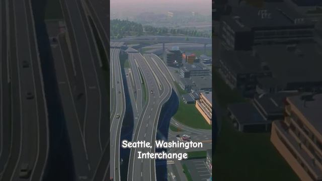 Cities Skylines 2: Seattle, Wa Interchance #citiesskylines2  #interchange  #citiesskylinesgameplay