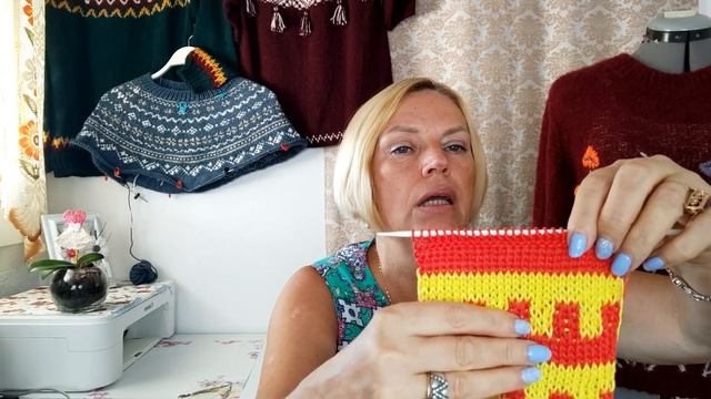 Жаккард на осень и зиму/ Книга Дикие Свитеры/ Жаккард с протяжками, без протяжек #10 смотреть онлайн