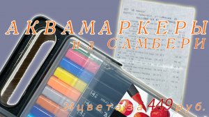 Аква маркеры из Самбери за 449 рублей (ОБЗОР)