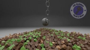 Wrecking ball vs grass block [Realistic Physics Simulation]