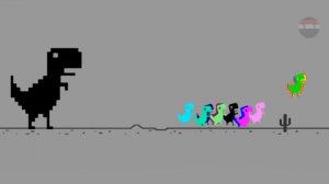 MORE Google Dinosaur Game HACKS  -Dino Angry MOM -  Dinosaur run - Survival Marble Race in Algodoo