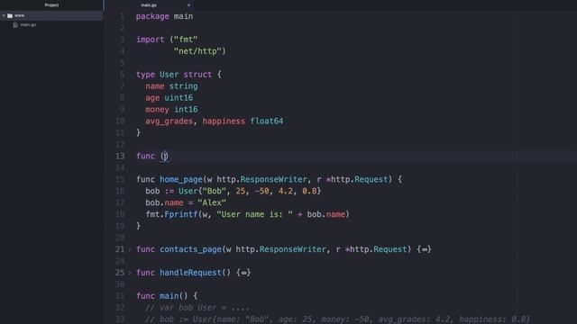 Изучение Golang (Создание веб сайта) / #3 – Создание структур (модели данных)