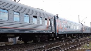 ТЭП70-0546 Поезд Адлеp - Смоленск прибывает в Брянск