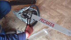 Распаковка бензопилы ресанта