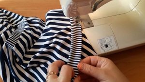 Обработка трикотажной горловины