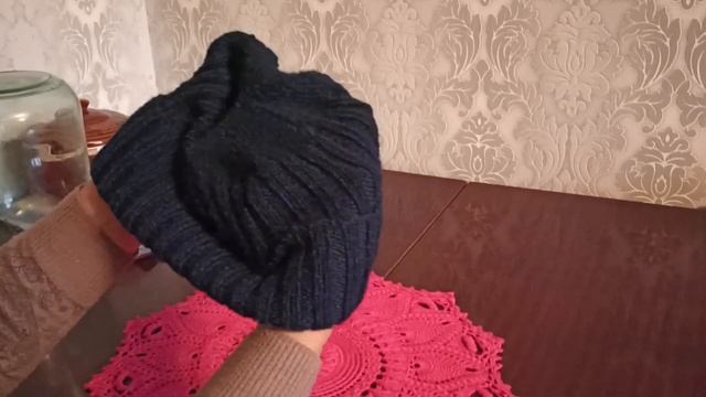 #Смела. Вязание спицами.?Шапка мужская с отворотом, лавсановая пряжа. смотреть онлайн