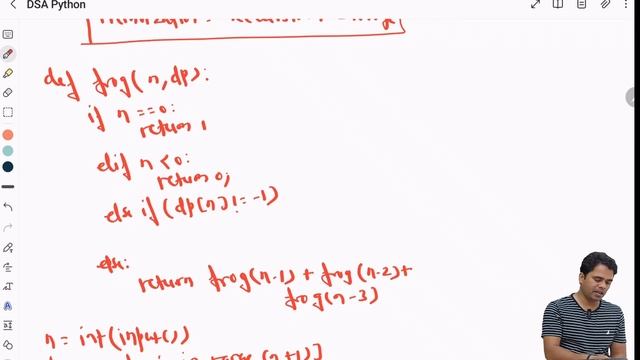Dynamic Programming(Python): EP-07: Frog Jump, Memoization Approach