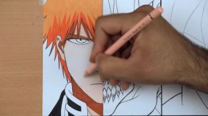 Drawing ICHIGO, GOKU, LUFFY and KANEKI with their rage mode